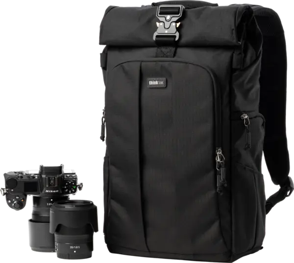 Think Tank FocusPoint 22L I Hybrid RollTop Backpack I Asphalt Black