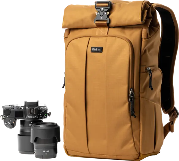 Think Tank FocusPoint 22L I Hybrid RollTop Backpack I Golden Hour