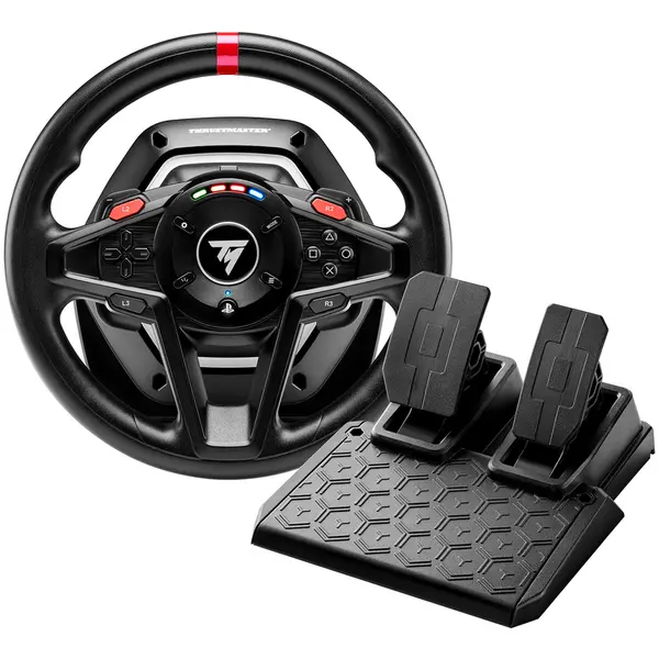 THRUSTMASTER Volan gaming Thrustmaster T128-P Simtask Farming Pack, Force Feedback, Rotatie 900 grade, Compatibil PC PS4 PS5
