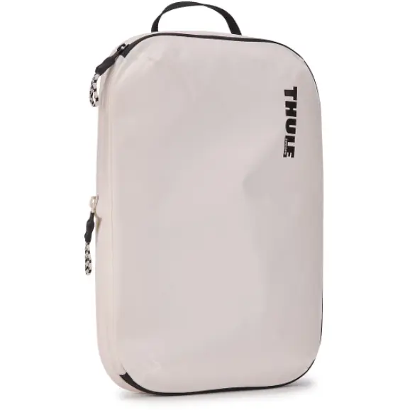 Thule Organizator bagaj Thule Compression Packing Cube Medium, Nylon, 340 x 230 x 150 mm, Fermoare YKK, Alb