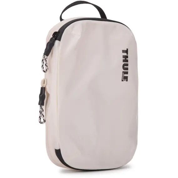 Thule Organizator bagaj Thule Compression Packing Cube Small, Nylon, cu fermoar de compresie durabil, 260 x 180 x 110 mm, Alb