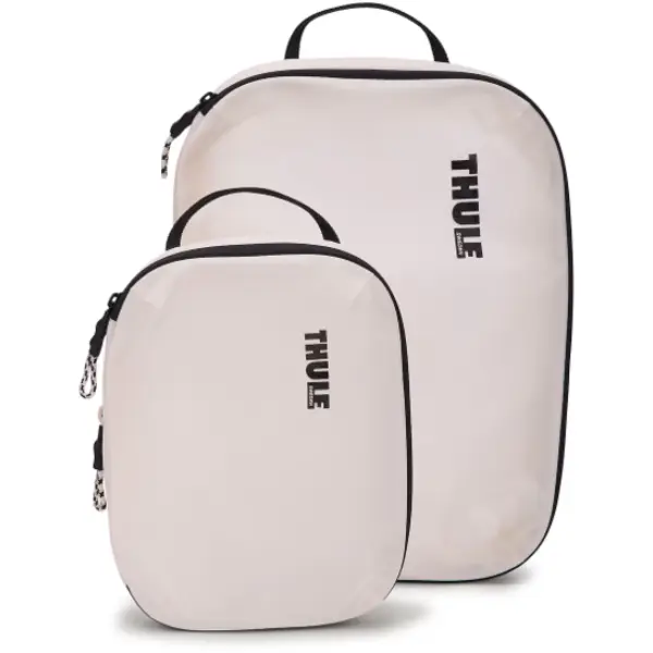 Thule Set Organizatoare Bagaje Thule Compression Cube Set, Nylon, Fermoar Compresie Durabil, pentru Optimizare Spatiu, Alb