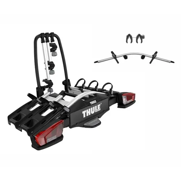 Thule Suport 3(4) biciclete Thule VeloCompact 926 cu prindere pe carligul de remorcare + adaptorul TA9261, Negru