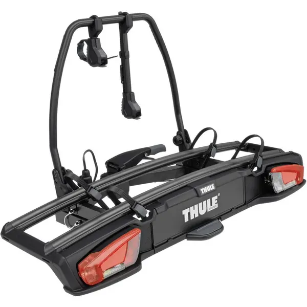 Thule Suport pentru 2 biciclete, Thule VeloSpace 3, cu prindere pe carligul de remorcare, Negru