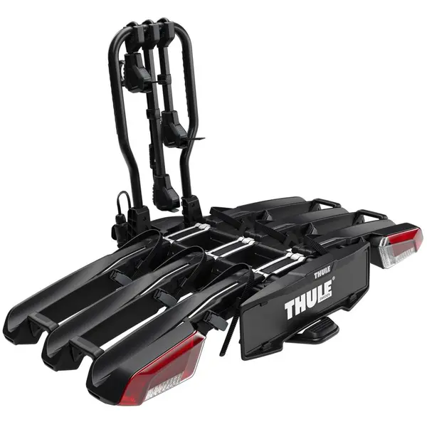 Thule Suport pentru 3 biciclete, Thule EasyFold 3, cu prindere pe carligul de remorcare, Negru