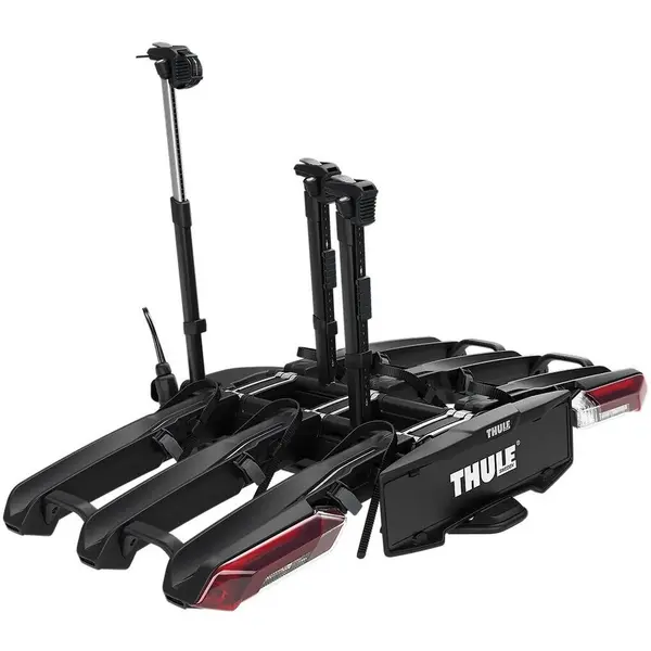 Thule Suport pentru 3 biciclete, Thule Epos 979100 cu prindere pe carligul de remorcare (13pini), Negru-Gri
