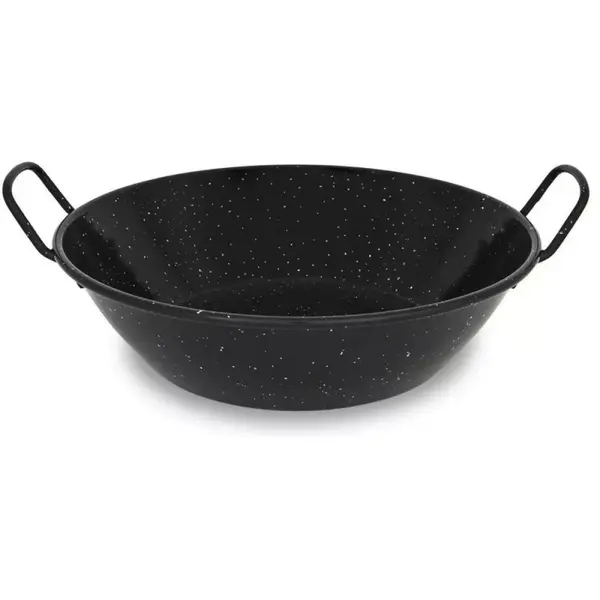 Tigaie Adanca din Fonta Emailata, 26 cm, pentru Paella, Perfect Home