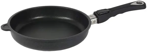 Tigaie AMT - Gastroguss, 24 cm, plită cu inducție, neagră