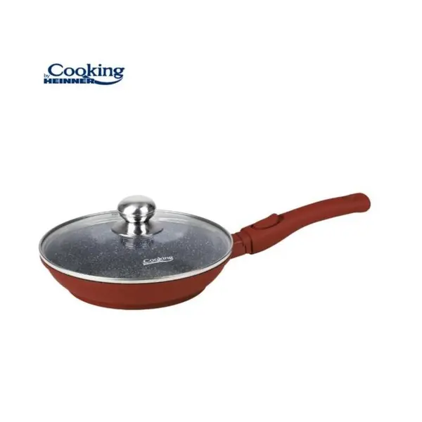 Tigaie Cooking by Heinner Calabria, Diametru 24 cm, Aluminiu turnat, Capac
