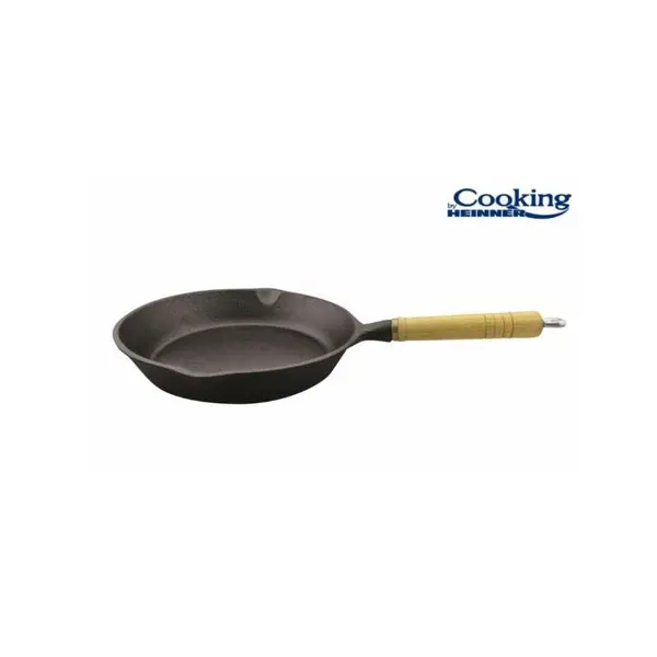 Tigaie Cooking by Heinner, Diametru 23 cm, Fonta, Maner lemn