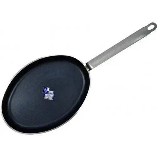Tigaie de peste Yato, Aluminiu / Teflon, 29x40 cm (Argintiu / Negru)