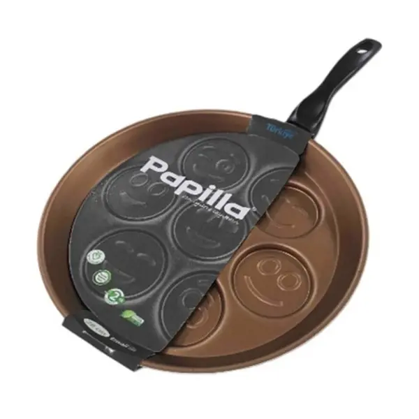 Tigaie din Aluminiu pentru Clatite, Emoji, cu Invelis Antiaderent, 28 cm, Papilla