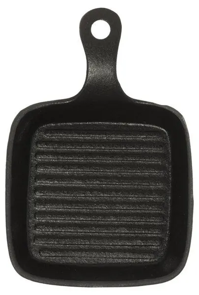 Tigaie mini grill din fontă Maku – 14 x 14 cm