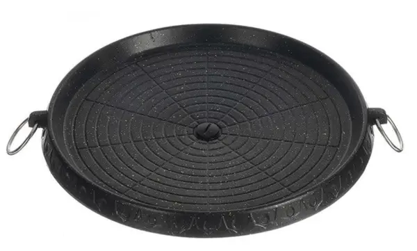 Tigaie rotunda pentru gratar AO 78288 dimensiune 32cm strat antiaderent