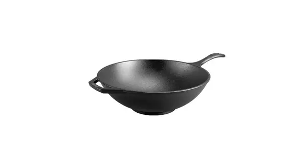 Tigaie Wok din fonta cu maner Chef Collection Lodge 31 cm L-C12W