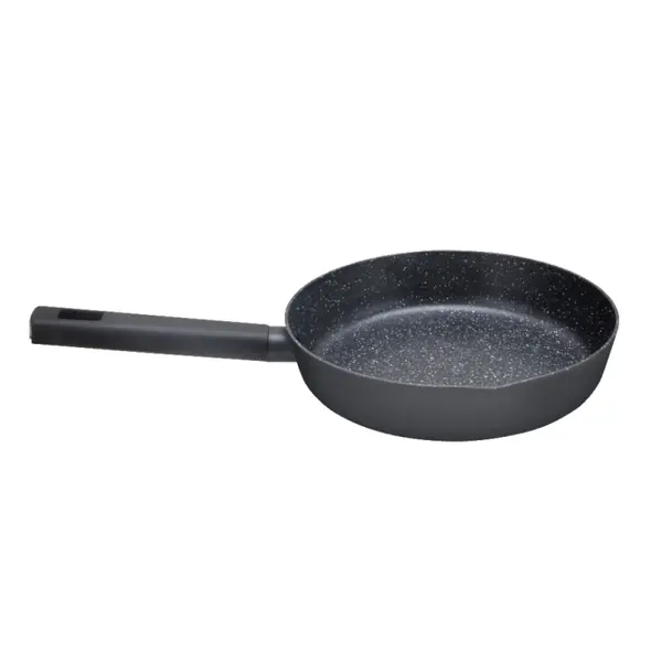 Tigaie Zilan ZLN0935, Invelis din marmura ecologica, Diametru 26cm, 3.1 L, Negru