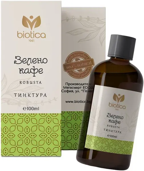 Tinctură de cafea verde, 100 ml, Biotica 1961