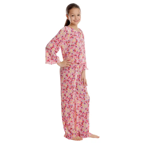 Tinuta fete AP2532 roz/floral multicolor, Andana | marimea 38 (11/12 ani)