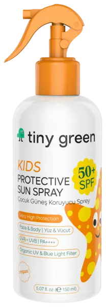 Tiny Green Spray de protecție solară pentru copii, 50+ SPF, vegană, 150 ml