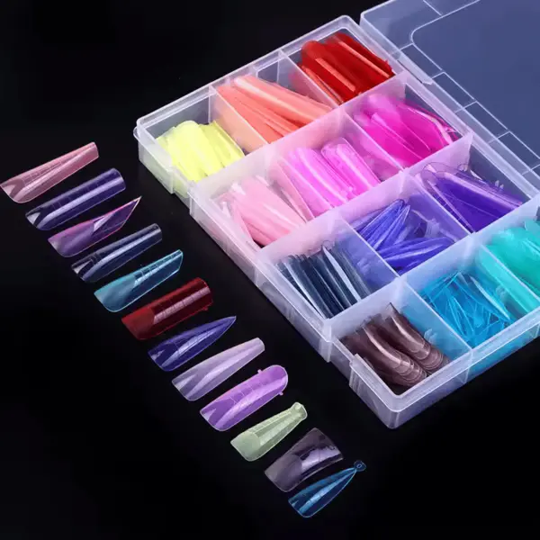 Tipsuri Colored Smart Forms – 288 Buc | Forme Reutilizabile Unghii | Everin