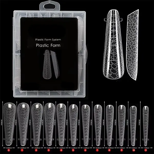 Tipsuri reutilizabile snake skin Marquise, TIPS26, Russian Almond, 120 buc