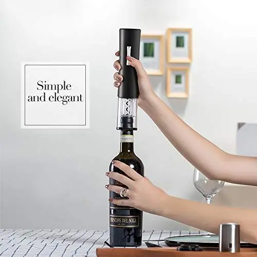 Tirbuson electric portabil pentru sticla de vin