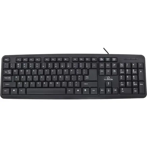 Titanum Tastatura standard Titanum TK101, USB, 104 Taste, Negru