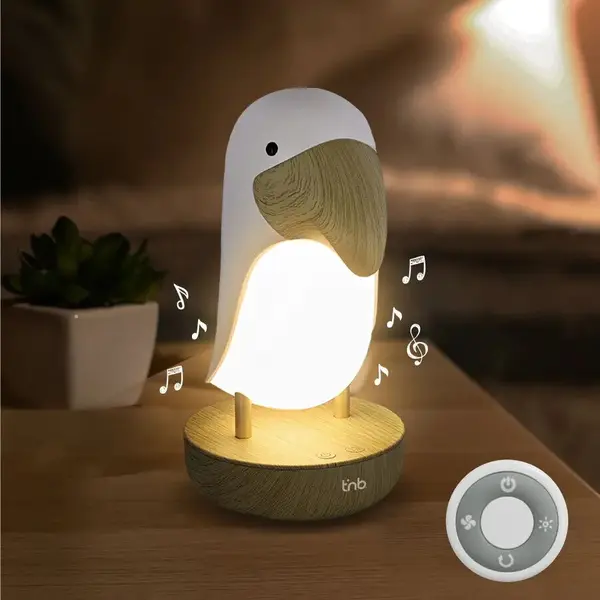 Tnb Lampa de noapte TNB pasare Tucan cu lumina blanda si zgomot, Alb