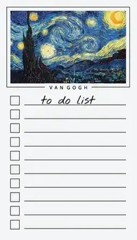 To Do List Notepad: Van Gogh Art, Checklist, Task Planner for Grocery Shopping, Planning, Organizing, Paperback/***
