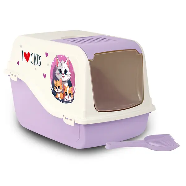 Toaleta inchisa pentru pisici Croci Morgana Playful Cat, 54 x 36 x 38 cm