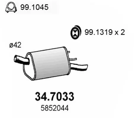 Toba esapament finala ASSO 34.7033