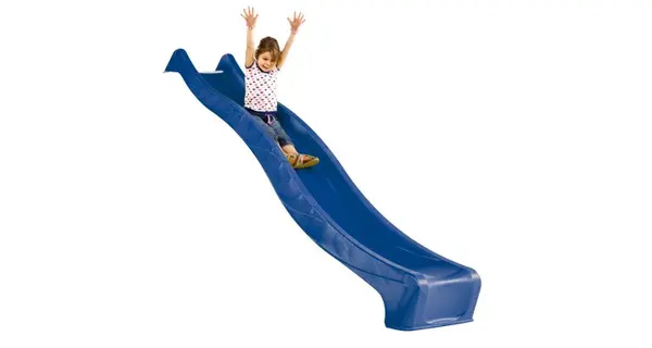 Tobogan Tsuri, HDPE albastru, 2.9 m cu duza de apa, KBT