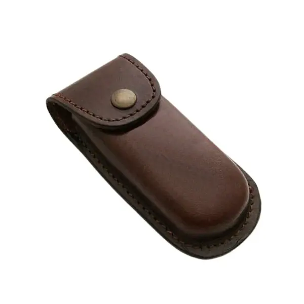 Toc tactic pentru briceaguri DEPOX , Tactical Cover, piele naturala, 14 cm, maro