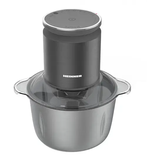 Tocator de legume HEINNER HMC-KD800SS, 800 W, 3 l, Viteza variabila (Gri antracit)