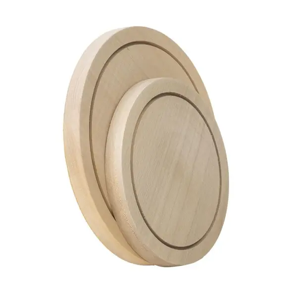 Tocator din Lemn de Fag, Rotund, Grosime 2 cm, 2 Bucati