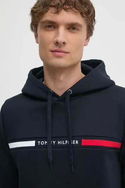 Tommy Hilfiger hanorac cu glugă pentru bărbați cu bumbac