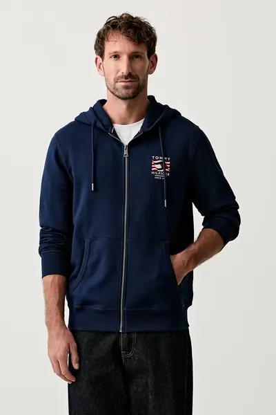 Tommy Hilfiger hanorac cu glugă pentru bărbați, din bumbac