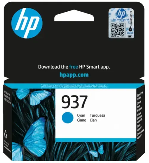 Toner Cerneala HP 937 (4S6W2NE), Cyan, 800 pagini