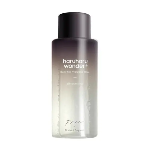 Toner hidratant cu orez negru și acid hialuronic pentru piele sensibilă, Haruharu Wonder - 300ml