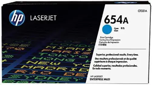 Toner HP 654A, 15000 pagini (Cyan)