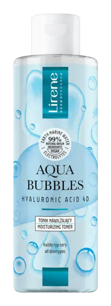 Toner revigorant cu acid hialuronic Aqua Bubbles, 200ml, Lirene