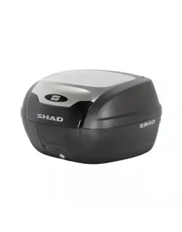 Top case SHAD SH40 alu look - Negru Aluminiu