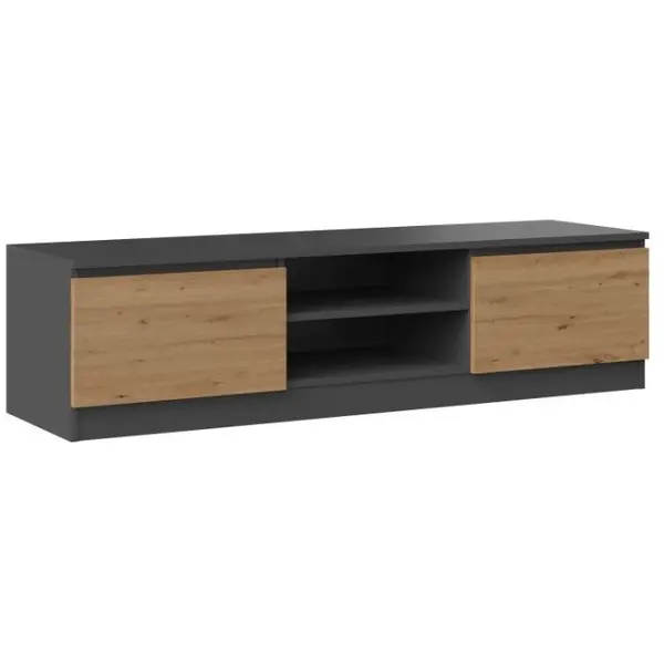 TOP E SHOP Comoda Top E Shop RTV120 Artisan, MDF-PAL, Nehru-Stejar