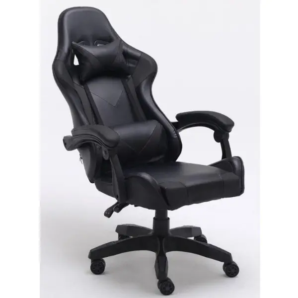 TOP E SHOP Scaun gaming rotativ Remus, sezut si spatar captusit, Negru