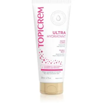 Topicrem UH BODY Ultra-Moisturizing Pearly Body lapte de corp piele sensibilă stralucire de perla