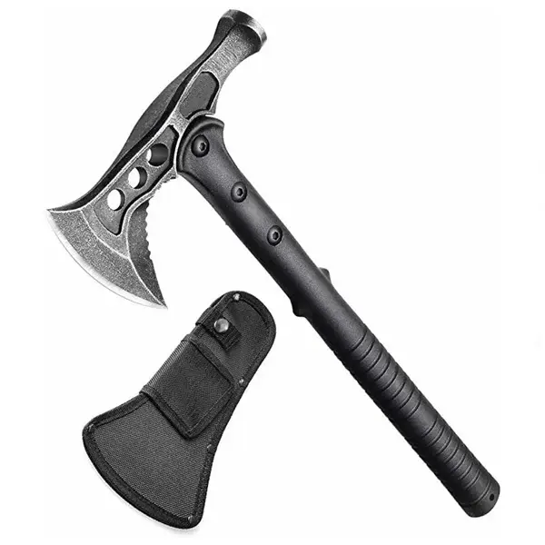 Topor 2 in 1, DEPOX , cu ciocan si husa, otel inoxidabil, 39 cm