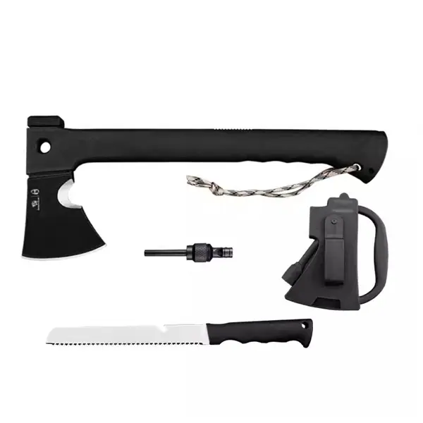 Topor 3 in 1 amnar,cutit si fluier, 35.5 cm, teaca inclusa