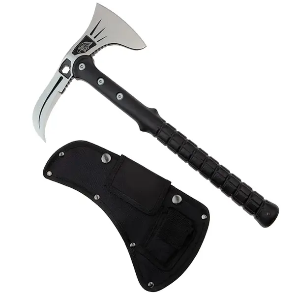Topor DEPOX , Tactical Adventure, otel inoxidabil, argintiu, 41 cm, teaca inclusa