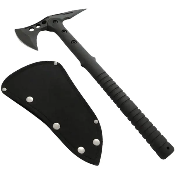 Topor DEPOX , Tactical Spirit, otel inoxidabil, negru, 40 cm, teaca inclusa