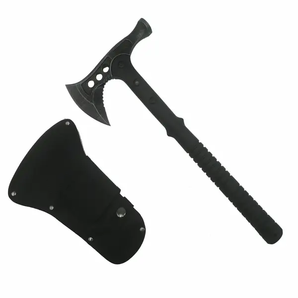 Topor Survivor DEPOX , Hammer Fall, otel inoxidabil, negru, 39 cm, teaca inclusa